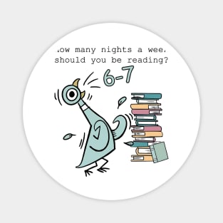Funny Pigeon Book Lover 6 7 Magnet